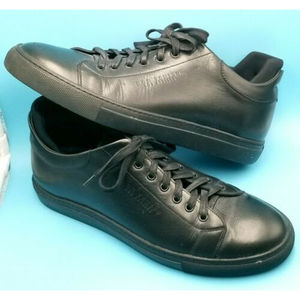 Ron Tomson Men's Black Leather Court Shoes, Lace Up, Size N45, 11-11.5